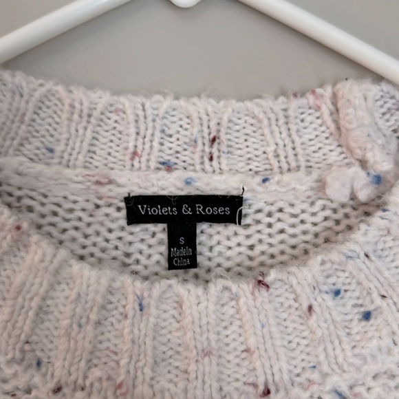Violets and Roses Speckled Knit Sweater - Picture 2 of 4
